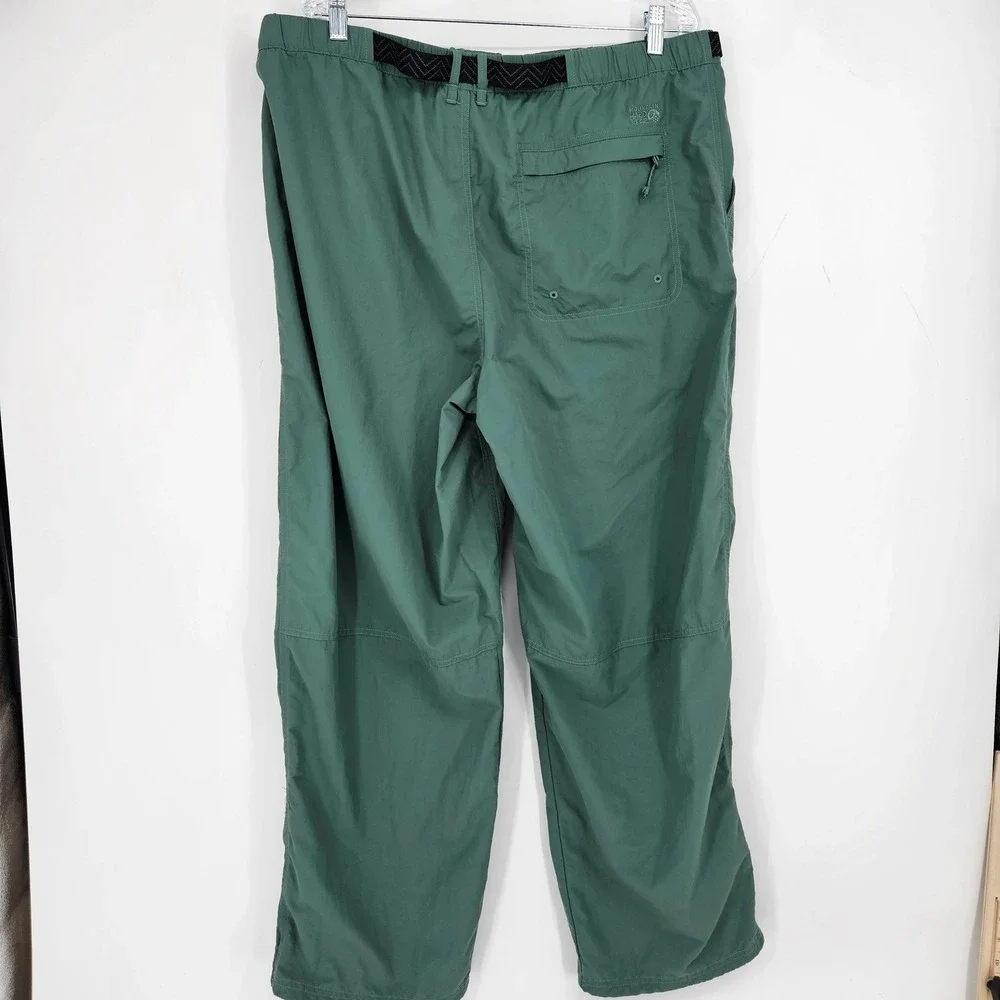 Mountain Hardwear Stryder Pants Mens XXL Green Hiking Outdoors Nylon Belted